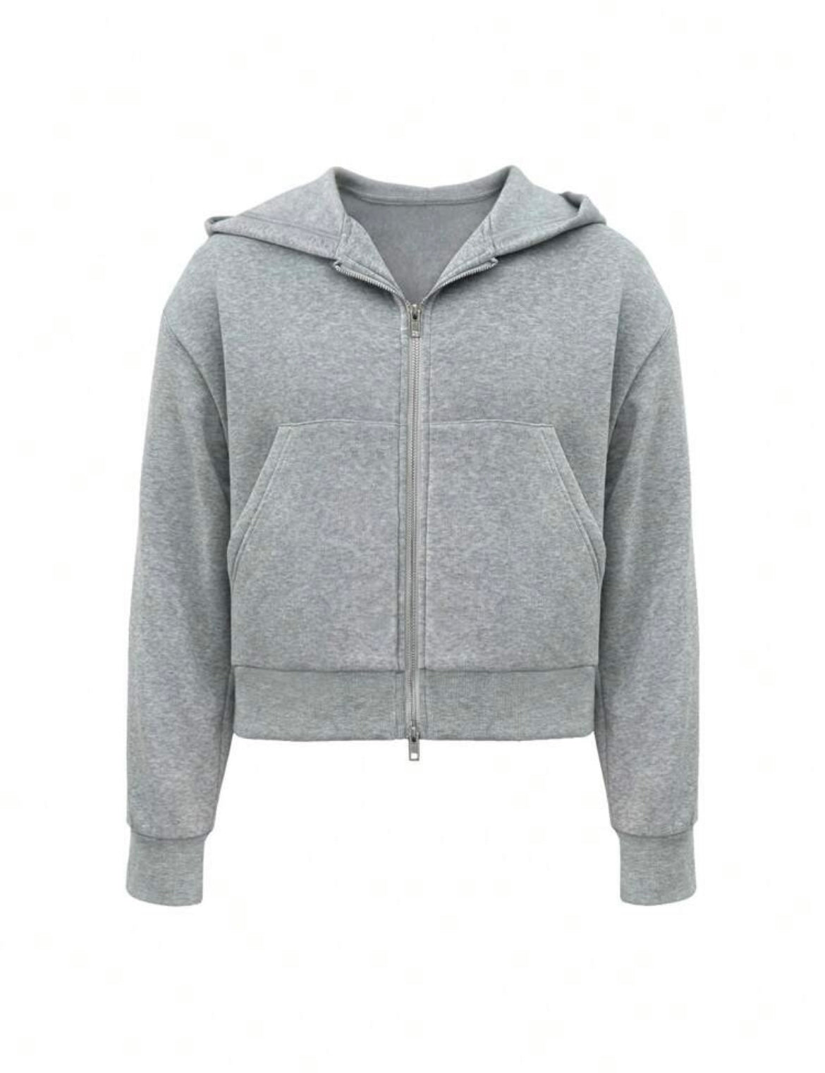 Men's Casual solid color zip up